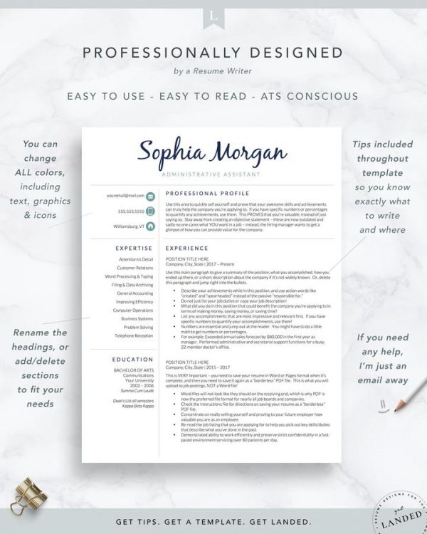 Creative Resume Template The Sophia morgan 2