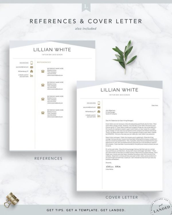 Interior Designer Resume Template for Word _ Pages - Lillian white 2