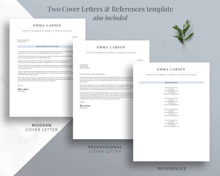 PROJECT MANAGER RESUME TEMPLATE FOR CONSULTANCY POSITION EMMA LARSEN 4 ATS Friendly Resume Template for Word, Pages, Google Docs Resume Template 2