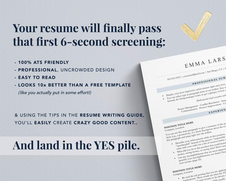 PROJECT MANAGER RESUME TEMPLATE FOR CONSULTANCY POSITION EMMA LARSEN 5 ATS Friendly Resume Template for Word, Pages, Google Docs Resume Template 2