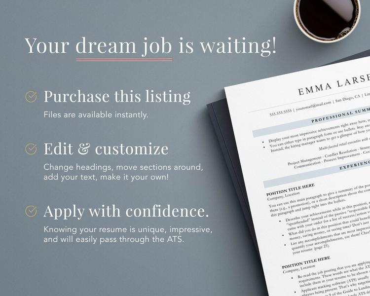 PROJECT MANAGER RESUME TEMPLATE FOR CONSULTANCY POSITION EMMA LARSEN 9 ATS Friendly Resume Template for Word, Pages, Google Docs Resume Template 2