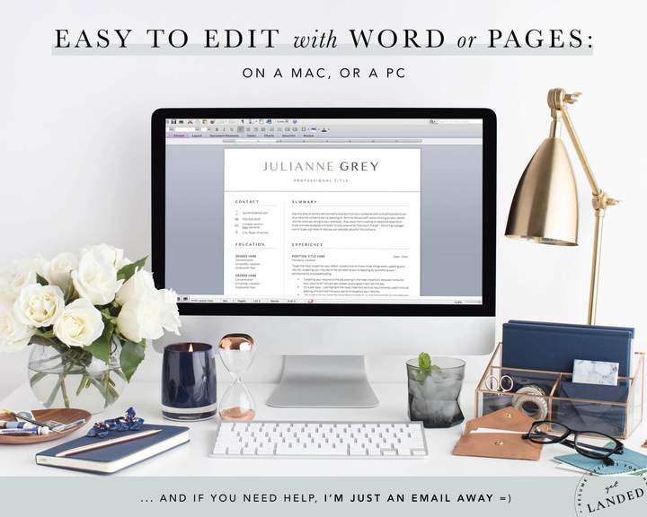 ELEGANT CEO RESUME TEMPLATE JULIANNE GREY 9 Best Modern Resume Template for 2021 for Word and Apple Pages - the Julianne grey