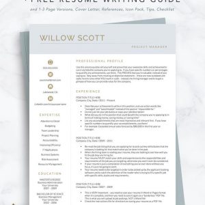 Creative Resume Template for Word and Pages The Willow scott
