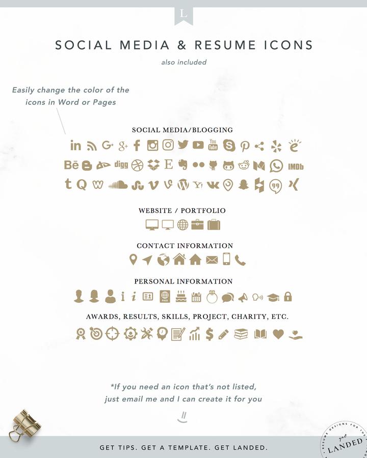 Creative Stylish Resume Template for Word and Pages - The Emilia scott