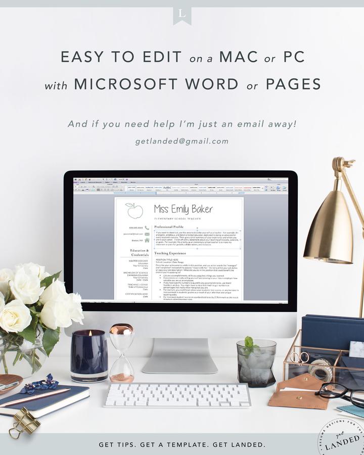 ELEMENTARY SCHOOL TEACHER CV TEMPLATE EMILY BAKER 2 Elementary School Teacher Cv Template Emily Baker