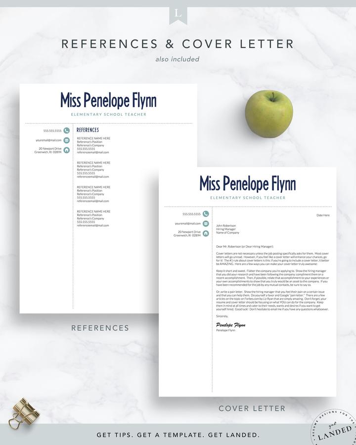 MODERN CV TEMPLATE FOR ELEMENTARY SCHOOL TEACHER PENELOPE FLYNN 5 Modern Cv Template For Elementary School Teacher Penelope Flynn