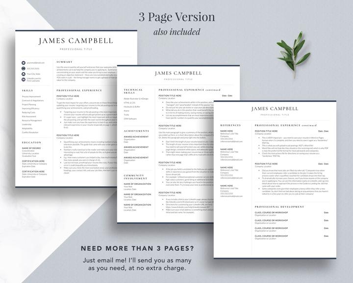 Executive Resume Template Corporate Resume