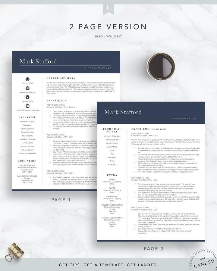 SMART FINANCE MANAGER RESUME TEMPLATE MARK STAFFORD 6 Smart Finance Manager Resume Template Mark Stafford