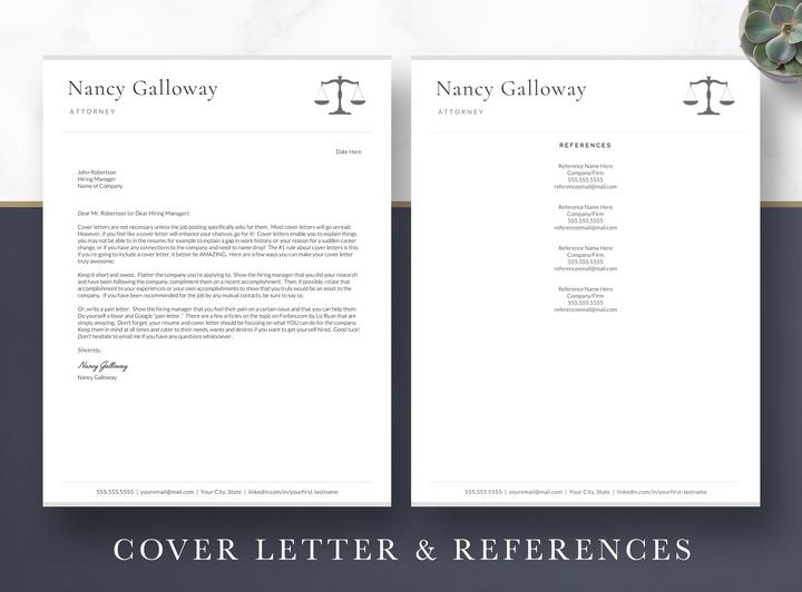 MODERN RESUME TEMPLATE FOR LAWYERS NANCY GALLOWAY 5 Modern Resume Template For Lawyers Nancy Galloway