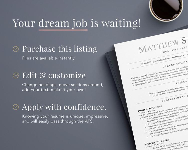 MODERN PROJECT MANAGER CV TEMPLATE MATTHEW STONE