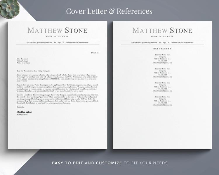 MODERN PROJECT MANAGER CV TEMPLATE MATTHEW STONE 2