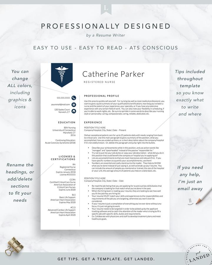 Stylish Medical Doctor Cv Template Catherine Parker