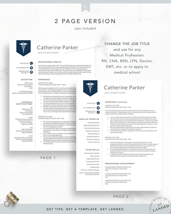 Stylish Medical Doctor Cv Template Catherine Parker