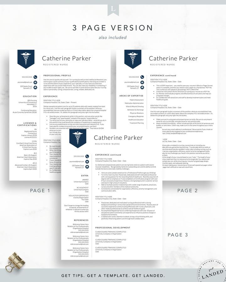 Stylish Medical Doctor Cv Template Catherine Parker