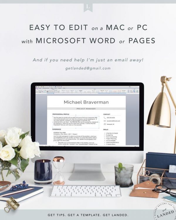 Modern Resume Design for Word and Pages Michael Braverman 6