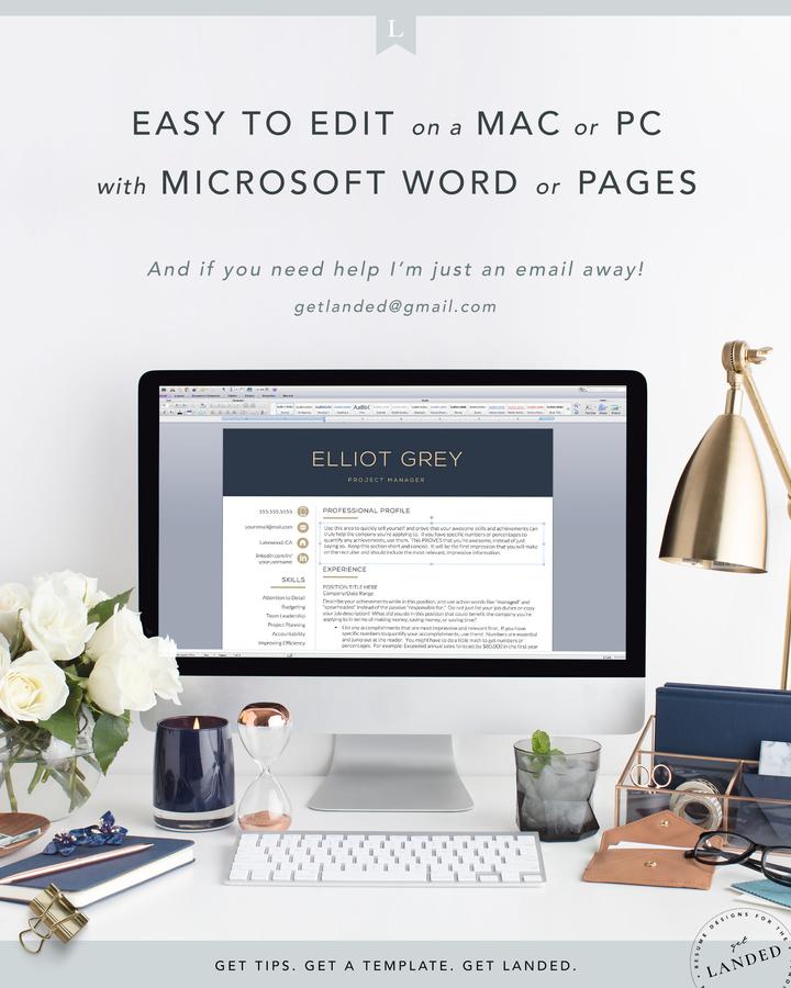 IT PROJECT MANAGER RESUME TEMPLATE ELLIOT GREY 3 Modern Resume Template Finance Technical IT Resume - Elliot gary