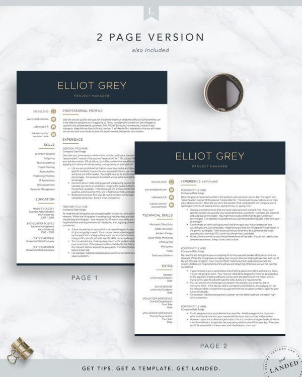 Modern Resume Template Finance Technical IT Resume - Elliot gary