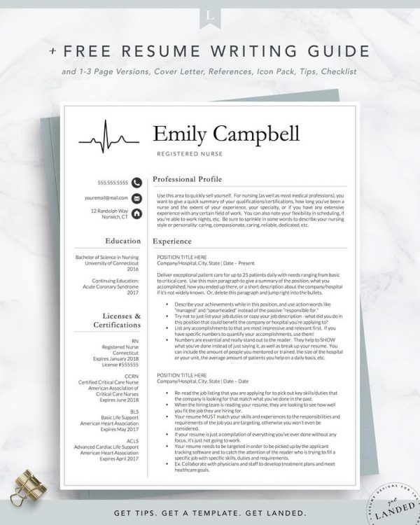 nurse-resume-template-the-emily 2