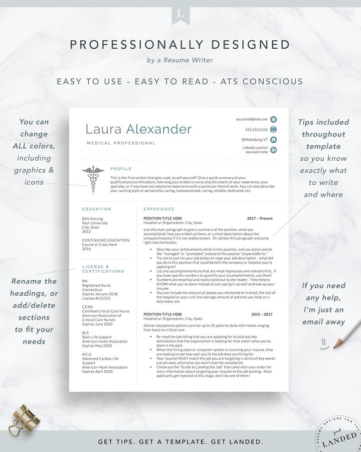 MODERN DENTAL RESUME TEMPLATE LAURA ALEXANDER