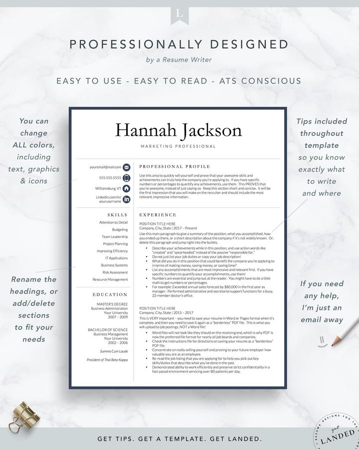 MARKETING EXECUTIVE RESUME TEMPLATE HANNAH JACKSON 3 MARKETING EXECUTIVE RESUME TEMPLATE