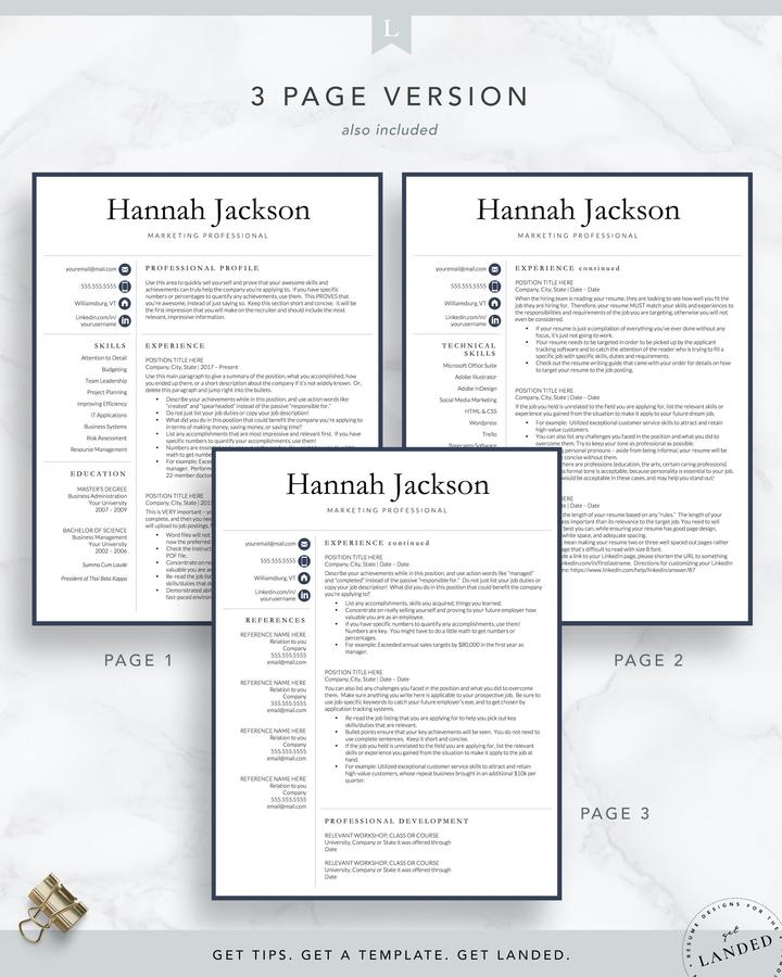 MARKETING EXECUTIVE RESUME TEMPLATE HANNAH JACKSON 5 MARKETING EXECUTIVE RESUME TEMPLATE