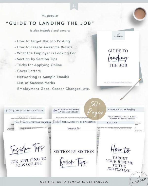 Professional Resume Template for Word and Pages -Landon myers