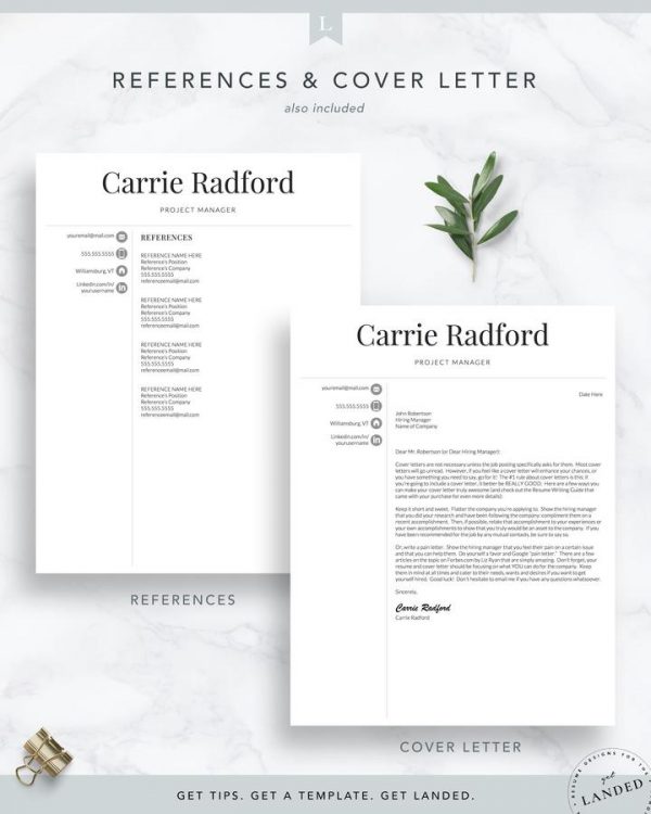 Professional, Simple Resume Template for Word _ Pages The Carrie Radford. 5