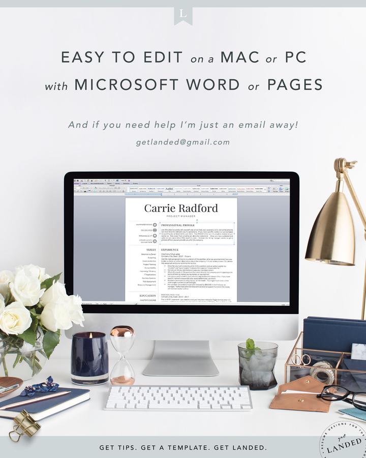 MODERN LAW STUDENT RESUME TEMPLATE CARRIE RADFORD 6 Professional, Simple Resume Template for Word _ Pages The Carrie Radford