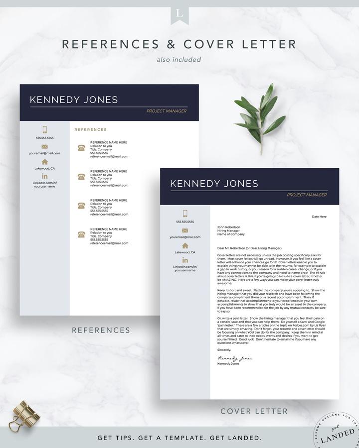 MODERN FINANCE DIRECTOR CV TEMPLATE KENNEDY JONES 5 Project Manager Resume Template for Word and Pages The Kennedy Jones