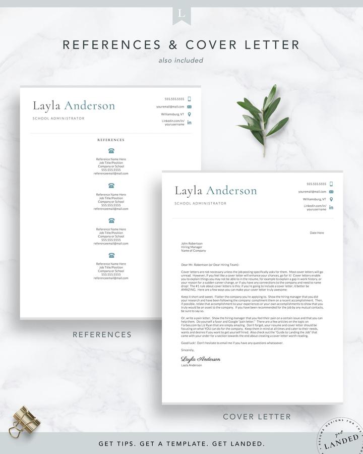 MINIMAL ACADEMIC RESUME TEMPLATE LAYLA ANDERSON 6 Teacher Resume Template, School Administration Resume Template Layla anderson