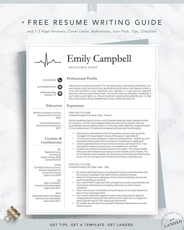 nurse-resume-template-the-emily 2